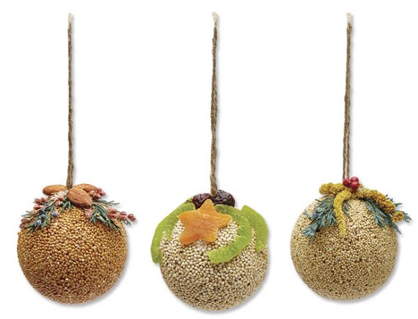 Fruit Ornament Ball Trio